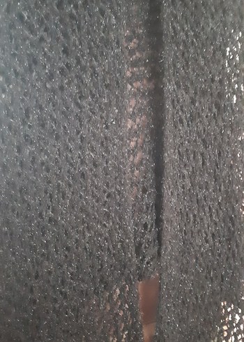 Siyah Örgü Kadın Şal - Görsel 2