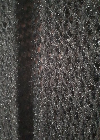 Siyah Örgü Kadın Şal - Görsel 4