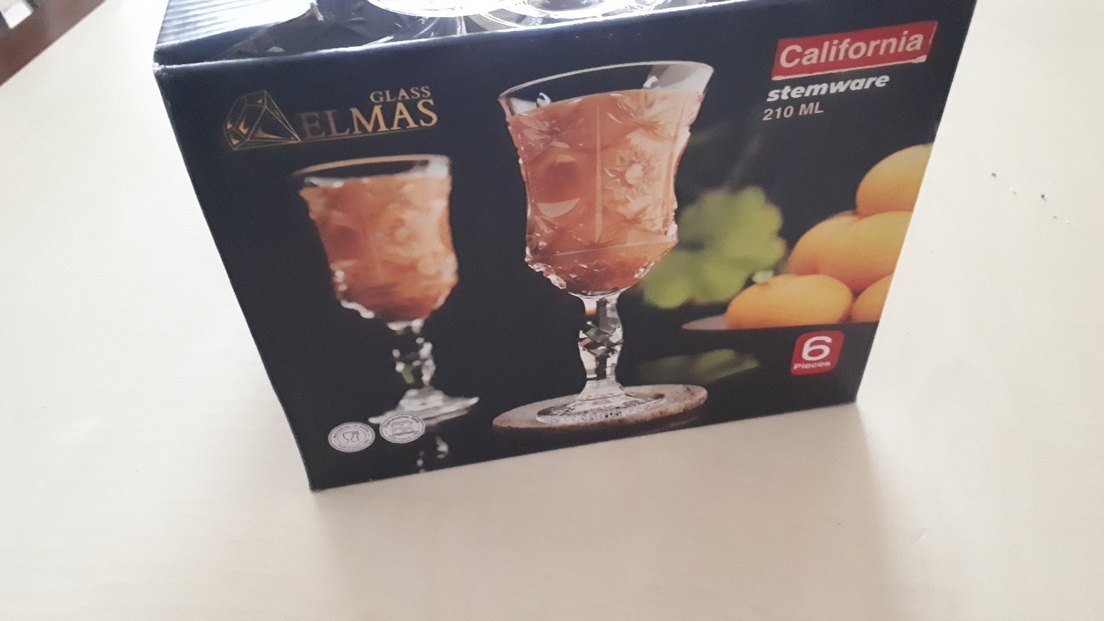 Desenli Kristal Ayaklı Kadeh Seti - Görsel 2