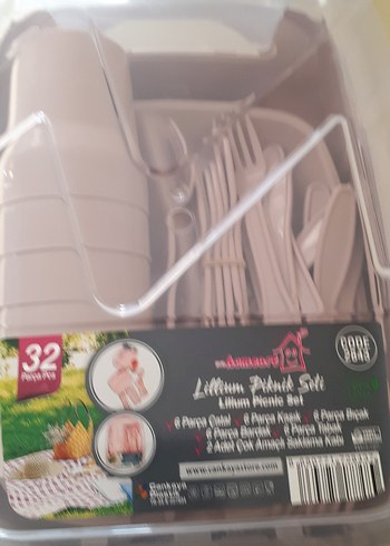 Bohem Tarzı Pastel Bej piknik seti - Görsel 2