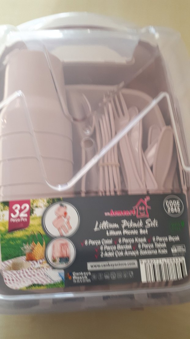 Bohem Tarzı Pastel Bej piknik seti - Görsel 2