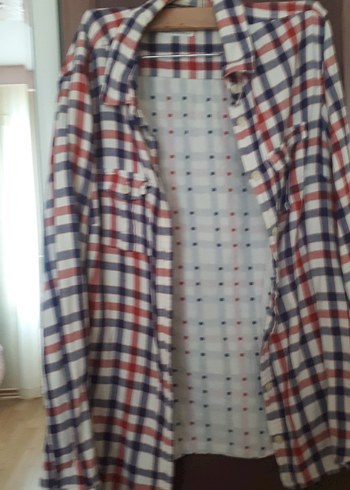 Kadın Çok Renkli Pamuklu Kareli Gömlek - Görsel 2