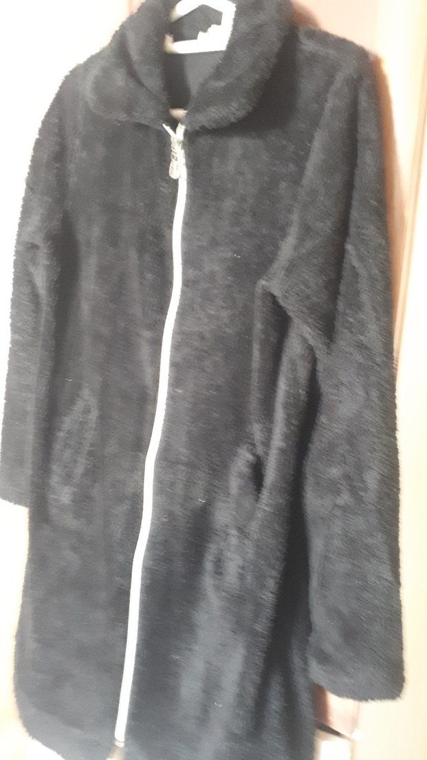 siyah uzun pelus fermuarli - Görsel 3