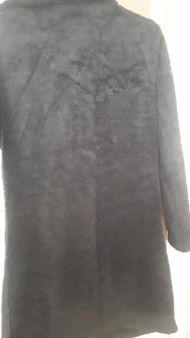 siyah uzun pelus fermuarli - Görsel 2