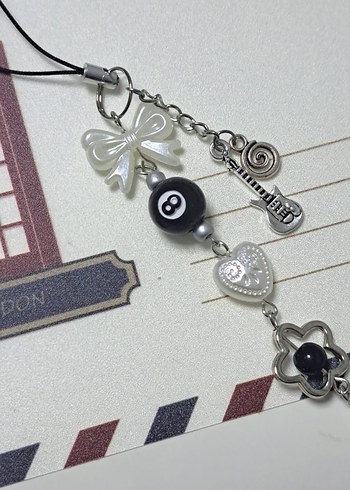 Boncuklu Gotik Gitar Charm Aksesuarı - Görsel 3