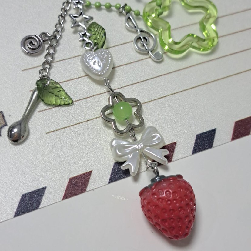 Renkli Zincir Detaylı Bohem Kadın Keychain - Görsel 3