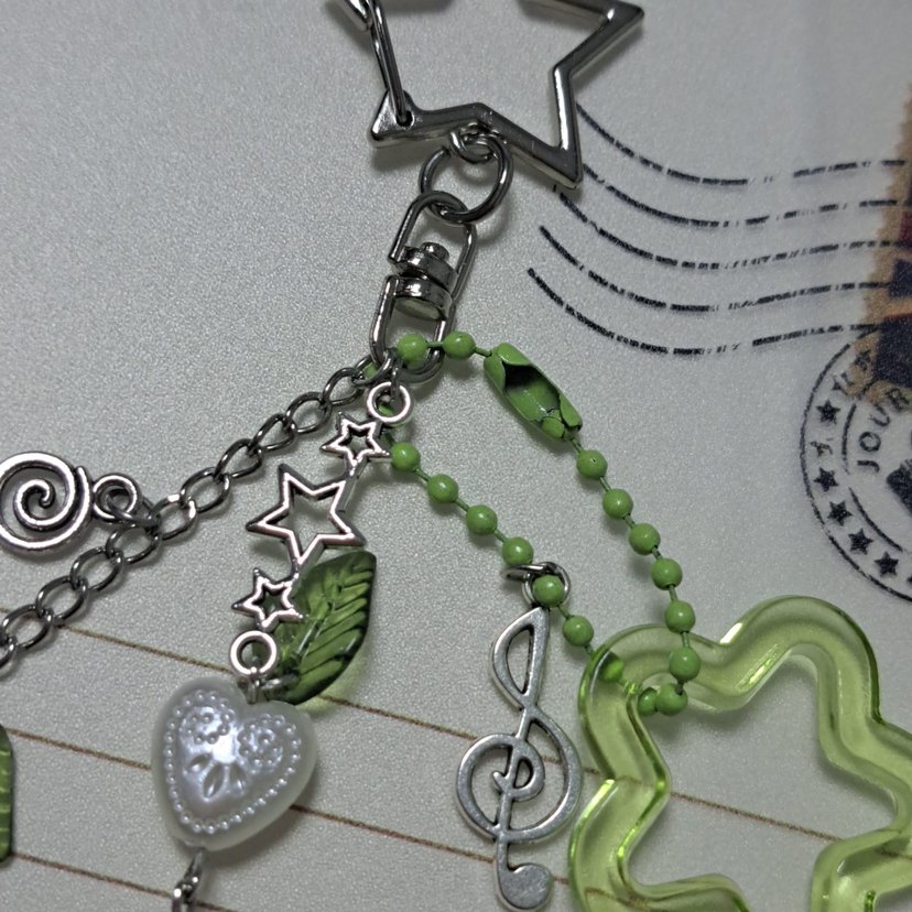 Renkli Zincir Detaylı Bohem Kadın Keychain - Görsel 2