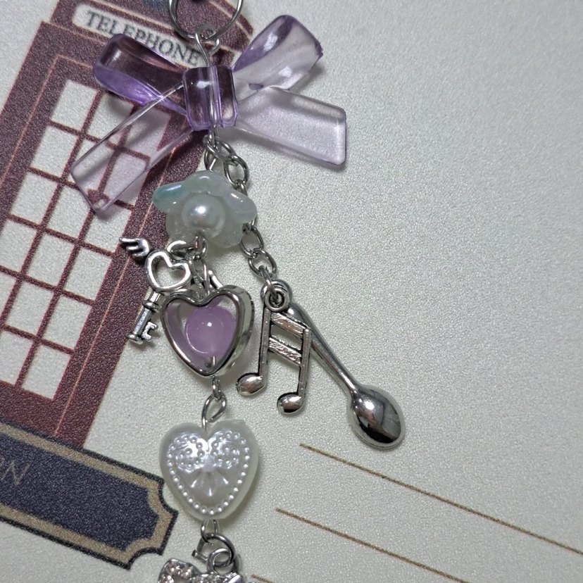 Mor Pastel Zincirli Gotik charm - Görsel 2