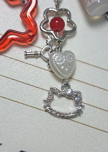 Renkli Zincir Detaylı Bohem Keychain - Görsel 3