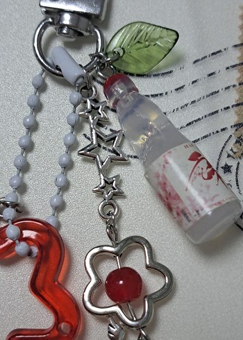 Renkli Zincir Detaylı Bohem Keychain - Görsel 2