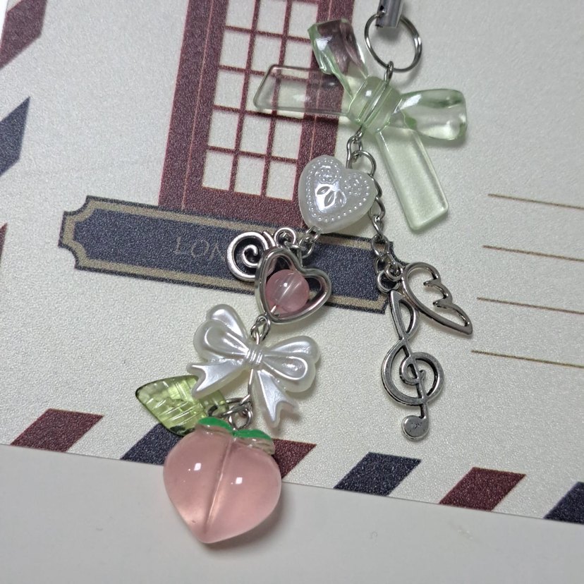 Boncuklu Pembe Pastel Bohem Charm - Görsel 3
