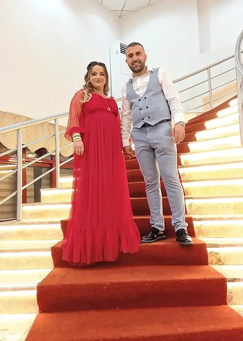 Klasik Kırmızı Uzun Abiye Elbise