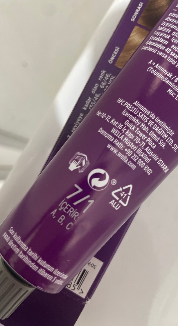 Wella Koleston Saç Boyası 7/1 küllü kumral - Görsel 2