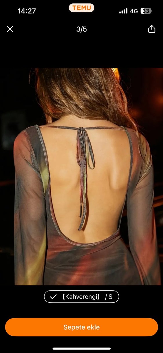 Mini sırtı açık elbise - Görsel 3