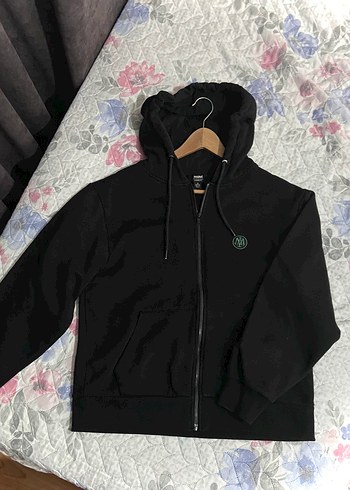 Mavi Jeans Siyah Fermuarlı Kapüşonlu Sweatshirt