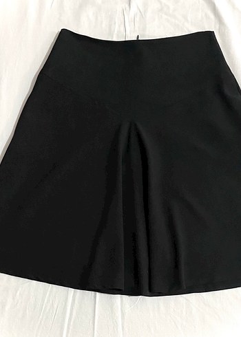 Siyah Pilili Midi Mini Etek
