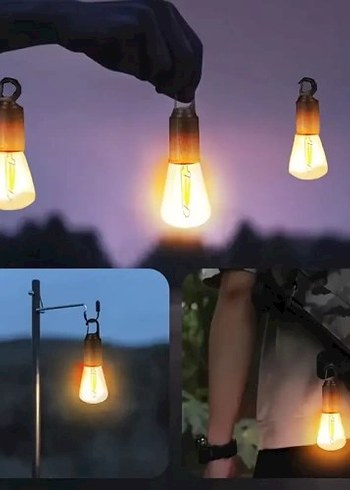Rustik Taşınabilir Şarjlı Ampul