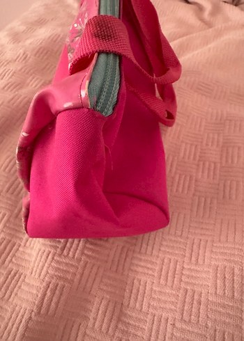 Kız Çocuk Pembe Baskılı Straplez Bolero - Görsel 2