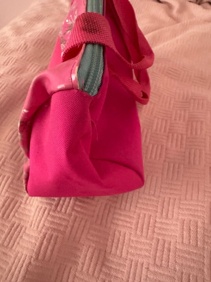 Kız Çocuk Pembe Baskılı Straplez Bolero - Görsel 2