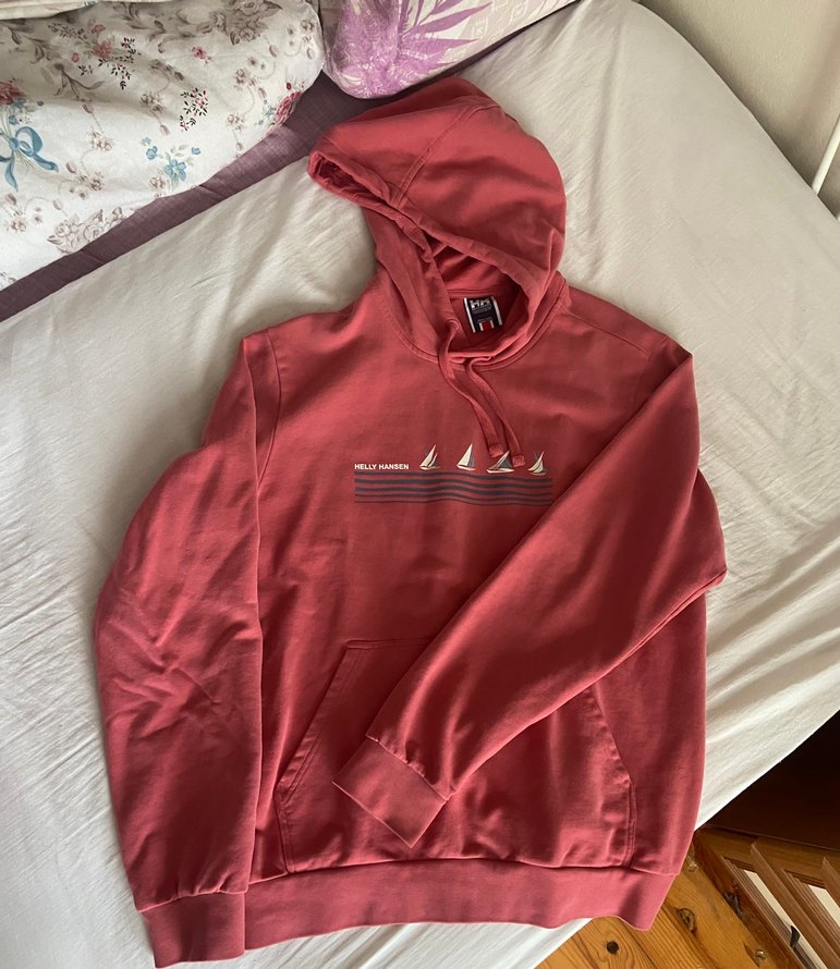 Koyu mercan Kapüşonlu Helly Hansen Sweatshirt - Görsel 3