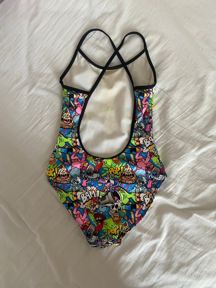 TURBO Renkli Pop Art Desenli 14 yaş mayo - Görsel 2