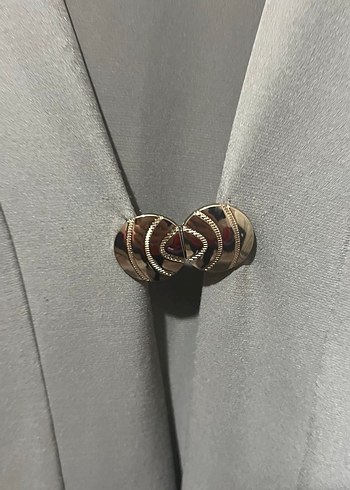 Düğmeli Bej Uzun Kadın ceket - Görsel 2