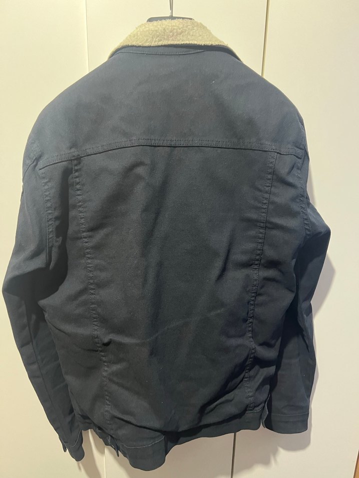 Düğmeli Siyah Kot Ceket - Görsel 2