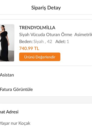 TRENDYOLMİLLA Siyah Vücuda Oturan Asimetrik Elbise