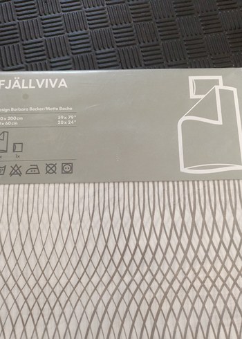 Beden FJALLVIVA Gri Desenli nevresim takımı