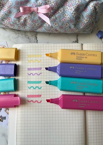 Pastel Renkli Faber-Castell Fosforlu Kalem Seti