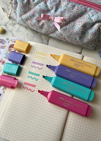 Beden Pastel Renkli Faber-Castell Fosforlu Kalem Seti