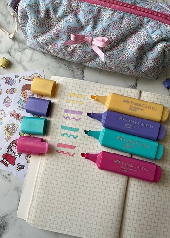 Pastel Renkli Faber-Castell Fosforlu Kalem Seti