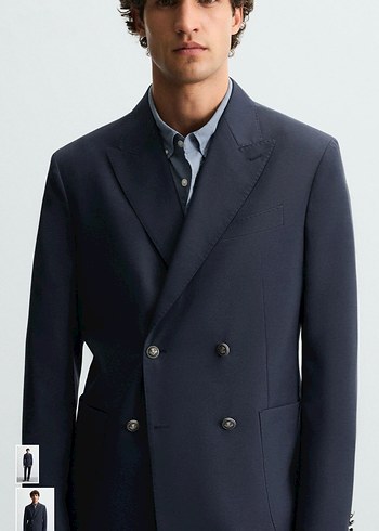 Lacivert Erkek Modern Klasik Takım Elbise - Görsel 3