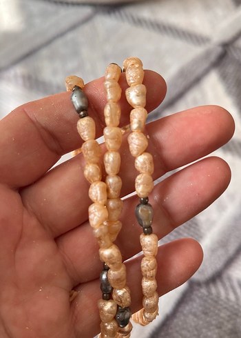 Gerçek inci kolye boya bohem tarzı antika kolye etiketli - Görsel 2