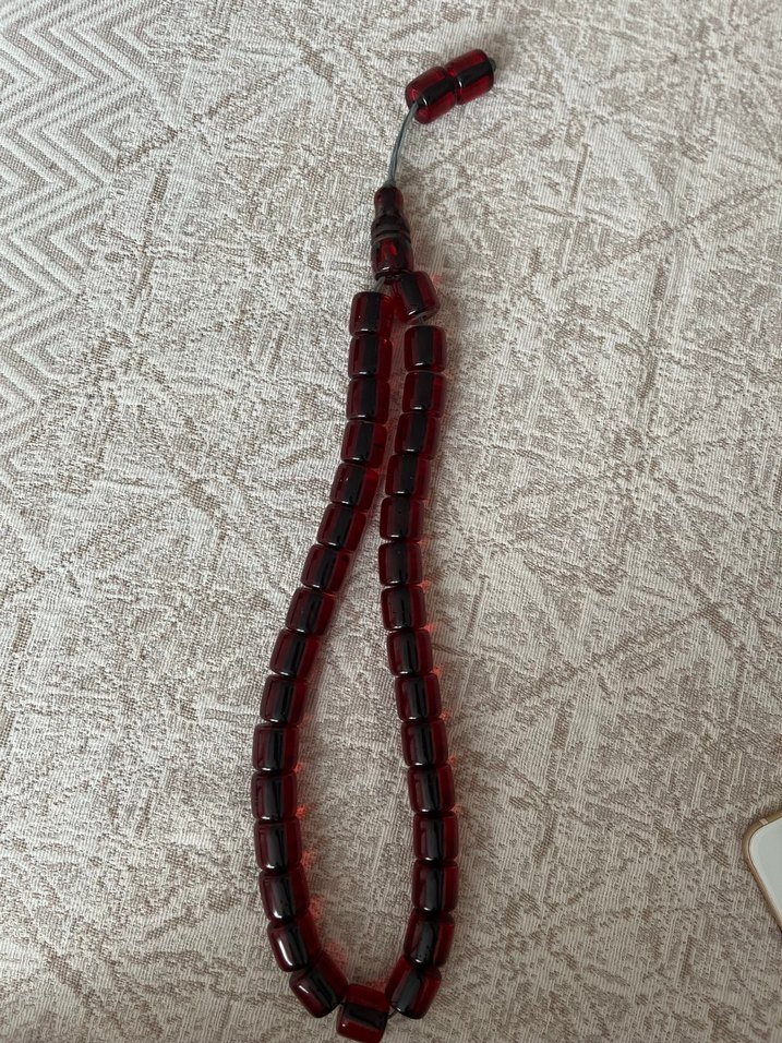 Koyu Kırmızı Erkek Tesbih KATALIN TESBİH - Görsel 2