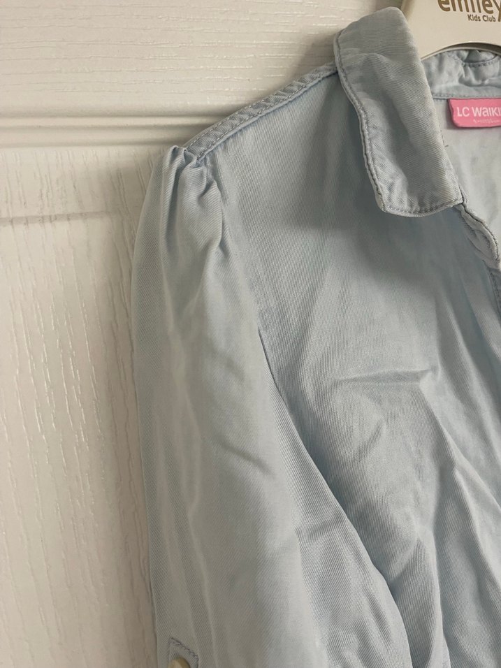 Denim Kız çoçuk  Uzun Kollu Gömlek - Görsel 3