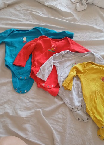 MotherCare 3-6ay Uzun Kollu Bebek Body Zıbın