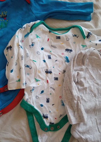 6 Ay Beden MotherCare 3-6ay Uzun Kollu Renkli Bebek Body Seti