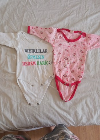 Uzun Kollu Baskılı Bebek Kız Body Seti