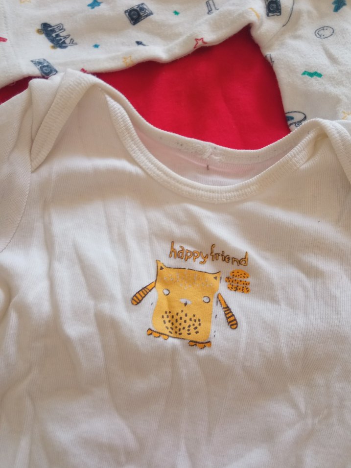 0-3 ay Uzun Kollu Renkli Bebek Body Zıbın Seti - Görsel 5