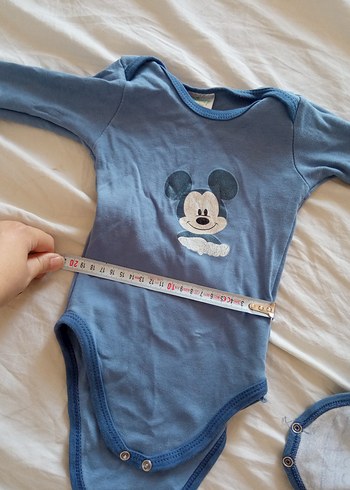 9-12 ay Mavi Uzun Kollu Pamuklu Bebek Body 3'lü - Görsel 5