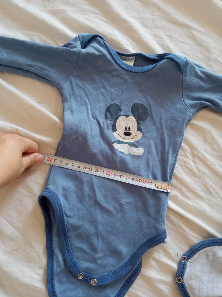 9-12 ay Mavi Uzun Kollu Pamuklu Bebek Body 3'lü - Görsel 5