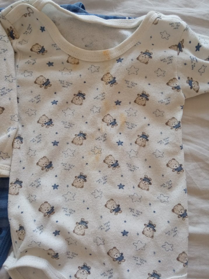 9-12 ay Mavi Uzun Kollu Pamuklu Bebek Body 3'lü - Görsel 3