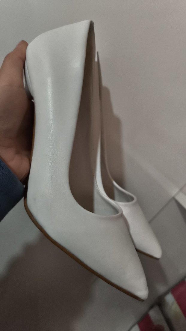 Beyaz Stiletto Topuklu Kadın Ayakkabı - Görsel 2