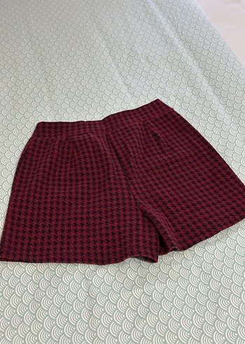 Kırmızı şortlu Mini Etek - Görsel 2