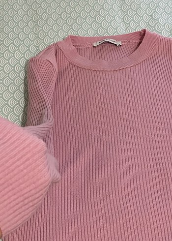 Pembe Triko Kadın Kazak - Görsel 2