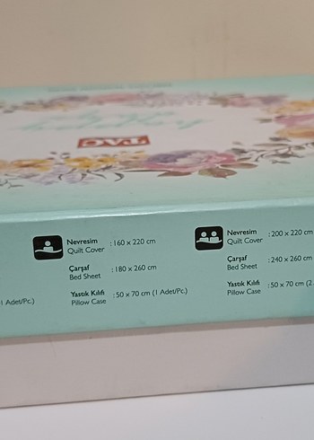 Bej Çiçek Desenli Nevresim Takımı - Görsel 4