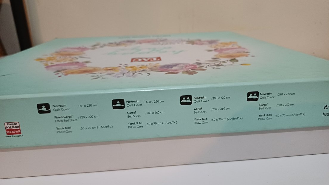 Bej Çiçek Desenli Nevresim Takımı - Görsel 4