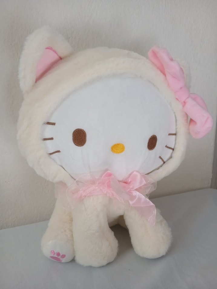 Beyaz Peluş Kedi Oyuncak - Görsel 2