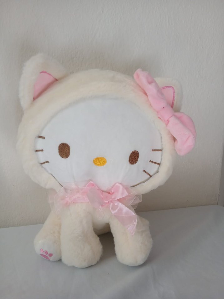 Beyaz Peluş Kedi Oyuncak - Görsel 5